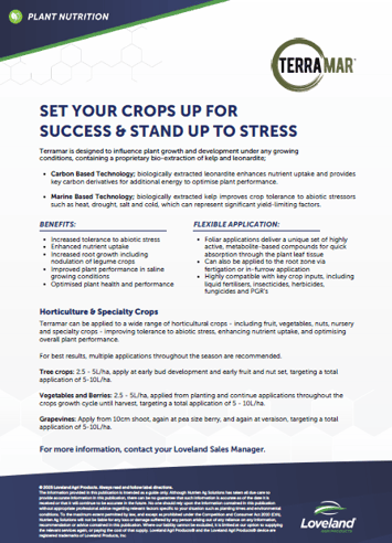 Terramar Horticulture Tech Note